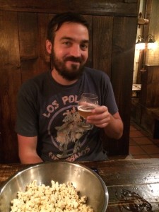 Winning. Winning at popcorn, unlike me.