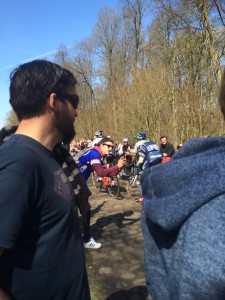 The result of paranoia when taking photos of the peloton: I get a photo of another spectator. Better than knocking someone off their bike, I guess.