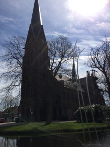 Even the church gets its own island