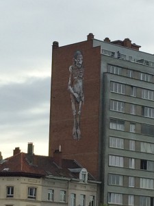 Larger than life art in Brussels.