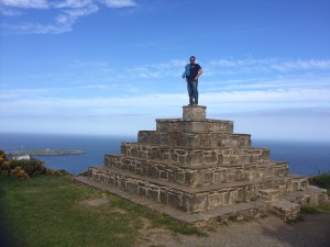 Enjoying the view from Killiney Hill.