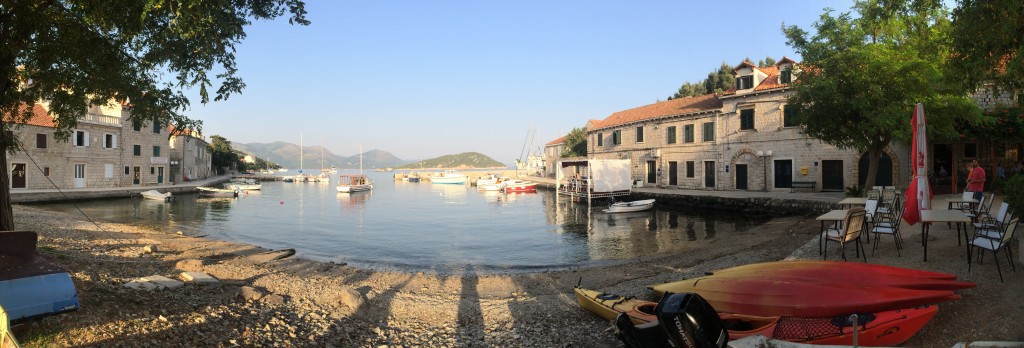 Sipan. A tiny fishing village, consisting of 2 bars and a restaurant. Plus locals playing petanque rather violently.