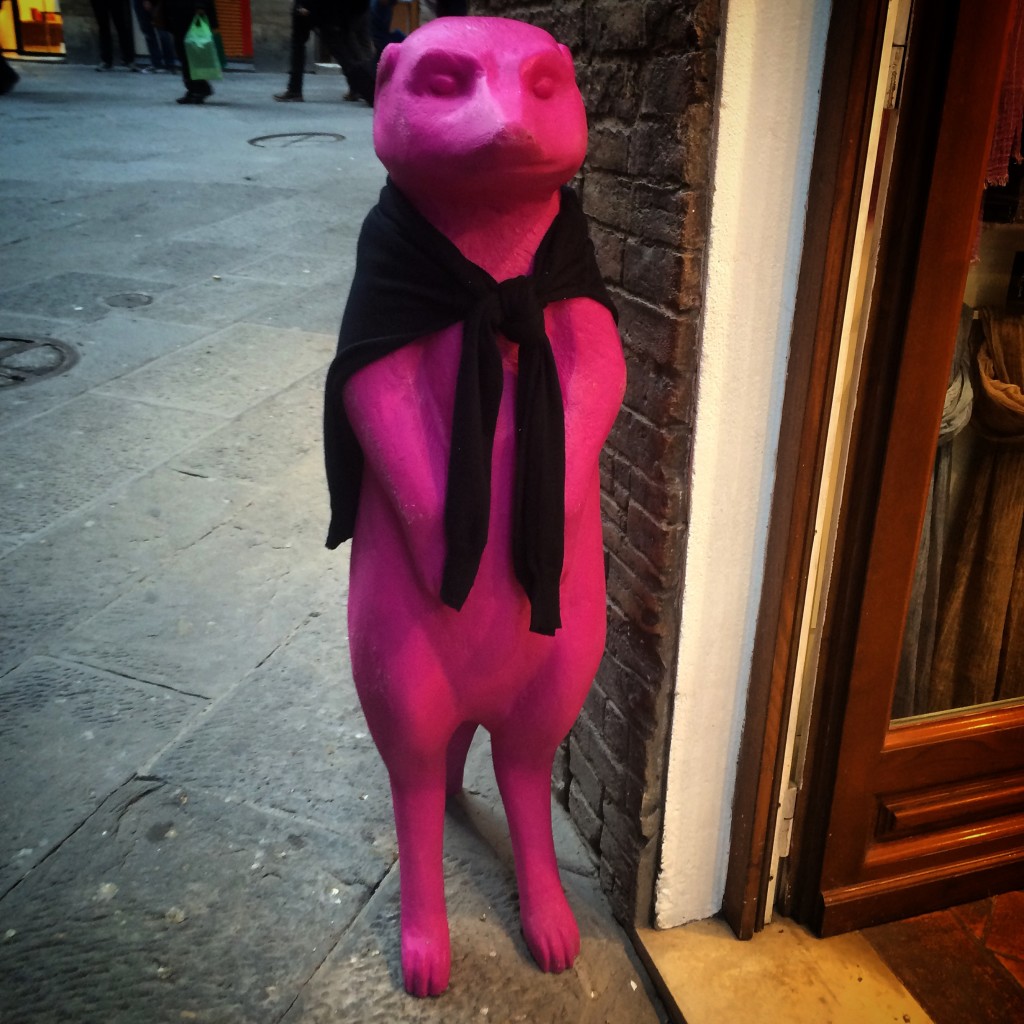 All of Siena was dotted with various fluorescent animals in various sizes...