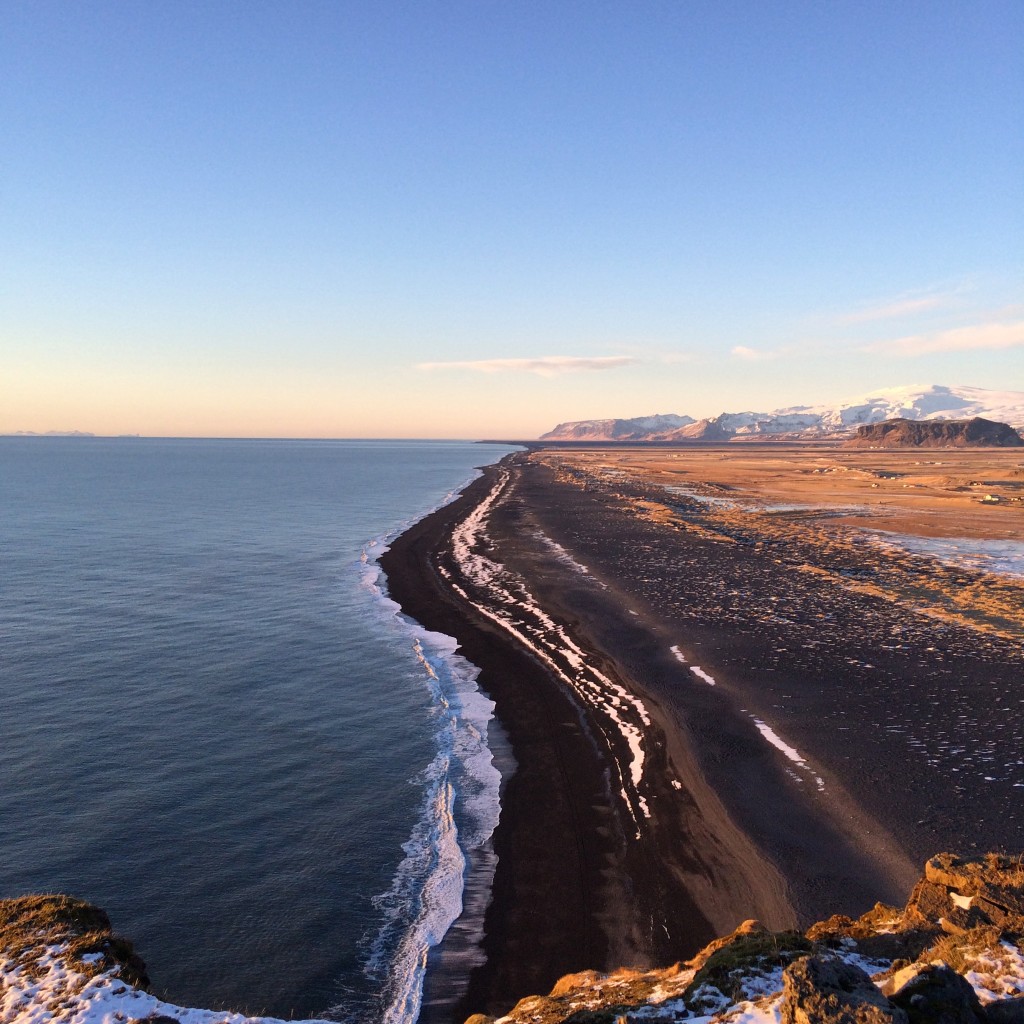 Black sand for as far as you can see...